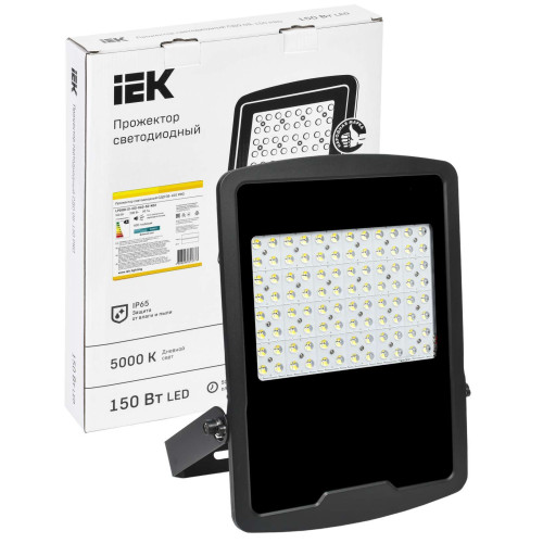 Прожектор светодиодный СДО 08-100 PRO 40х90град 5000К IP65 черный IEK