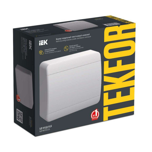 TEKFOR Корпус пластиковый ЩРН-П-12 IP41 белая дверь IEK