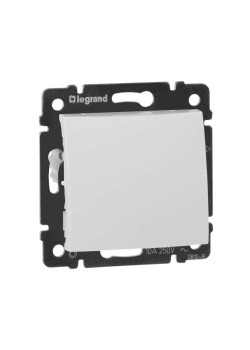 VALENA Выключатель 1-клавишный самовозвартный 10А схема 1P безвинтовое крепление белый