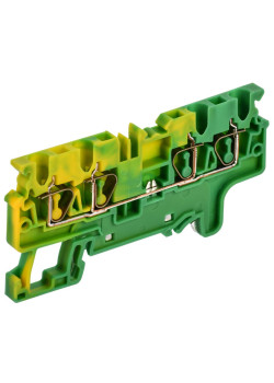 ARMAFIX Клемма пружинная CX2.5-4 PE 2,5мм2 четырехконтактная заземляющая IEK