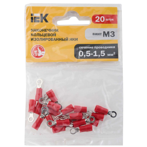 Наконечник НКИ 1,25-3 кольцо 0,5-1,5мм (20шт/упак) IEK