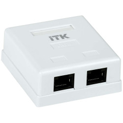 ITK Настенная информационная розетка RJ-45 кат.6 2-порта
