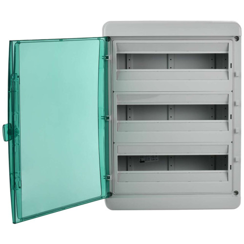 TEKFOR Корпус пластиковый КМПн-54 IP65 зеленая прозрачная дверь IEK