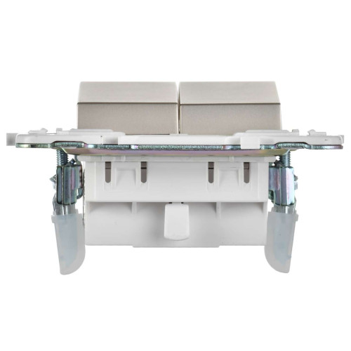 SKANDY Выключатель 2-клавишный 10А SK-V04Sh шампань IEK SKANDY Выключатель 2-клавишный 10А SK-V04Sh шампань IEK