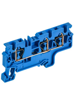 ARMAFIX Клемма пружинная CX4-3 BU 4мм2 трехконтактная синяя IEK