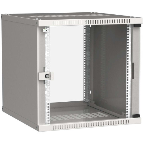 ITK Шкаф LINEA WE 9U 600x650мм дверь стекло серый