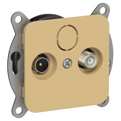 FLITE Розетка 2-местная TV+SAT экранированная оконечная РТВс-2-1-1-ФлШм шамуа IEK