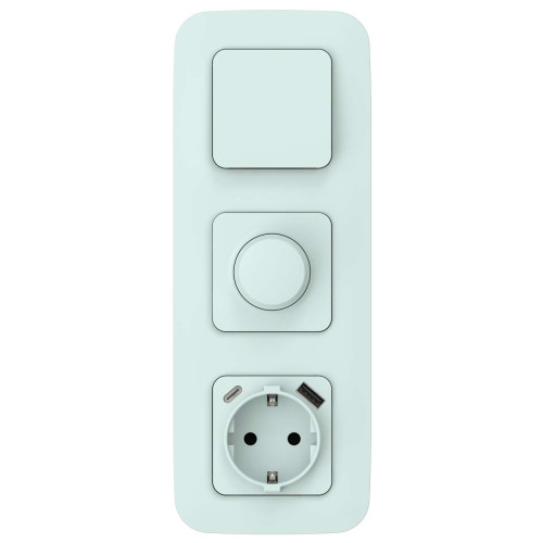 FLITE Розетка 1-местная с заземлением с защитными шторками 16А с USB A+C 20Вт безвинтовое крепление РСЮшс11-1-ФлХЛ холодный лед IEK
