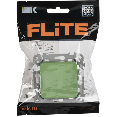 FLITE Выключатель 1-клавишный 10А ВС11-1-0-ФлФ фисташковый IEK