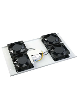ITK Потолочная вентиляторная панель с термостатом 4 вентилятора серая