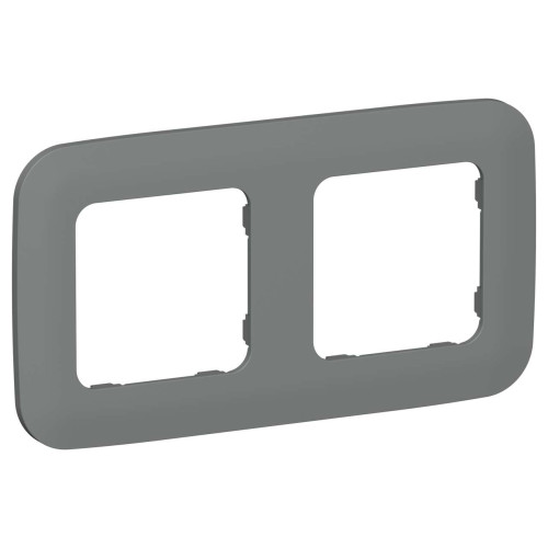 FLITE Рамка 2-местная РУ-2-А-ФлМА мокрый асфальт IEK