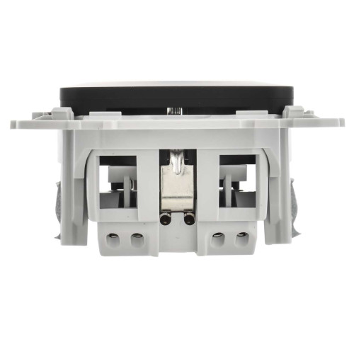 FLITE Розетка с заземлением без защитных шторок безвинтовое крепление 16А РС11-1-ФлЧ черный IEK