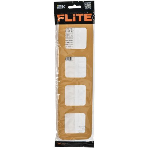 FLITE Рамка 4-местная РУ-4-А-ФлШм шамуа IEK