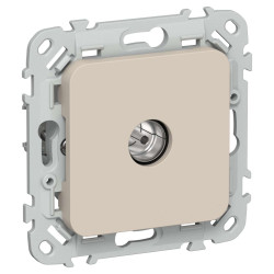 FLITE Розетка TV экранированная проходная тип M РТВм-1-1-2-ФлЛ льняной IEK