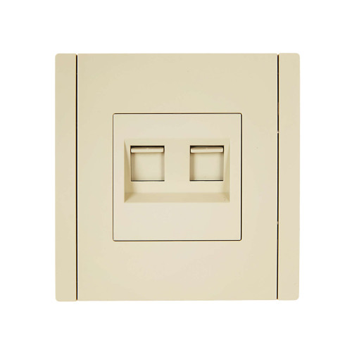 FORTE&PIANO Розетка компьютерная двойная RJ45 кат.5E FP433 ваниль IEK