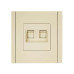 FORTE&PIANO Розетка компьютерная двойная RJ45 кат.5E FP433 ваниль IEK