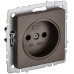BRITE Розетка 1-местная без заземления без защитных шторок 10А РС10-1-0-БрТБ темная бронза IEK