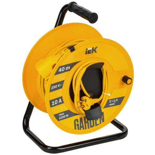 GARDEN Катушка УК40 1 место без заземления с термозащитой 2х1,0мм2 40м IEK