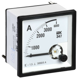 Амперметр аналоговый Э47 3000/5А класс точности 1,5 96х96мм IEK