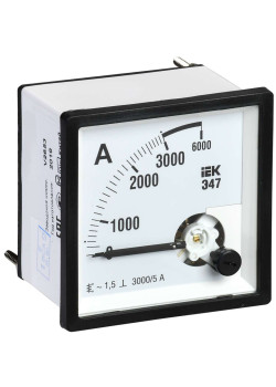 Амперметр аналоговый Э47 3000/5А класс точности 1,5 72х72мм IEK