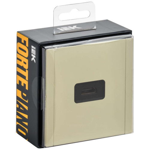 FORTE&PIANO Розетка HDMI FP840M металл серый сланец IEK