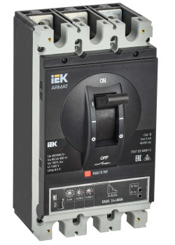 ARMAT Автоматический выключатель в литом корпусе 3P типоразмер H 85кА 400А расцепитель электронный стандартный IEK