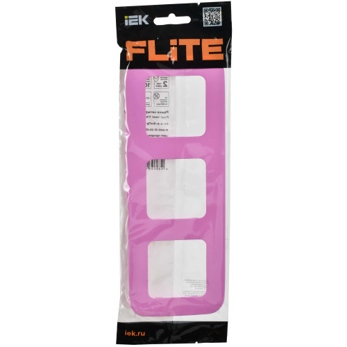 FLITE Рамка 3-местная РУ-3-А-ФлПр пурпурный IEK