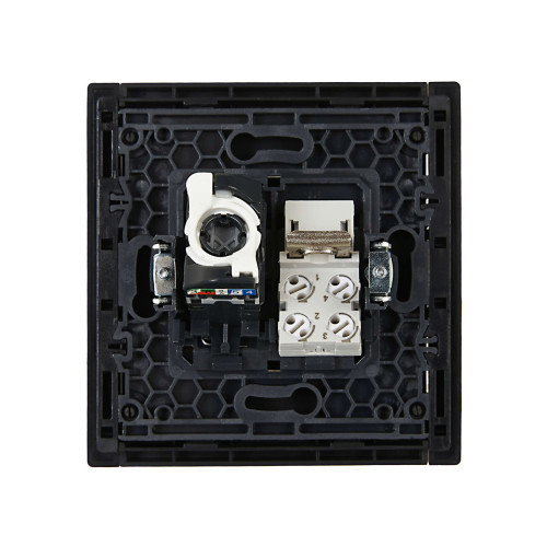FORTE&PIANO Розетка двойная RJ11+RJ45 кат.5E FP135 черный IEK