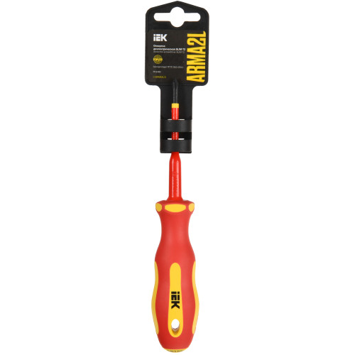ARMA2L 5 Отвертка диэлектрическая SLIM PH1х80 Т2 IEK