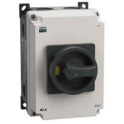ARMAT Выключатель-разъединитель SDM 3P 40А в пластиковом боксе IP67 IEK