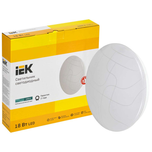 Светильник светодиодный ДПБ 2011 18Вт IP20 4000К круг белый IEK