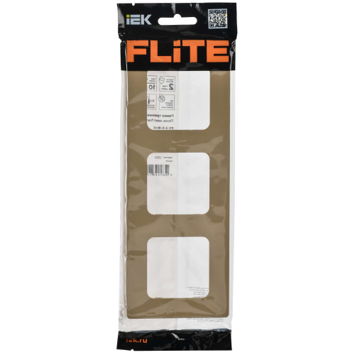 FLITE Рамка 3-местная РУ-3-К-ФлХ хаки IEK