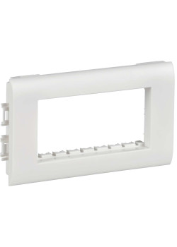 METRA Рамка и суппорт на 4 модуля для кабель-каналов с шириной крышки 75мм белый