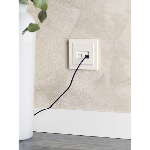 BRITE Розетка двойная RJ11+RJ45 кат.5E РК/Т12-БрЖ жемчуг IEK