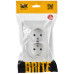 BRITE Розетка 2-местная с заземлением с защитными шторками 16А в сборе РСш12-3-БрАБ арктический белый IEK