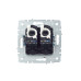 BRITE Розетка компьютерная двойная кат.5E RJ45 РК10-2-БрЖ жемчуг IEK