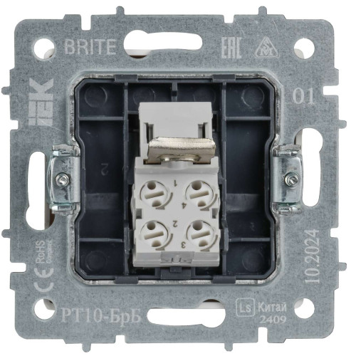 BRITE Розетка телефонная RJ11 РТ10-БрБ белый IEK