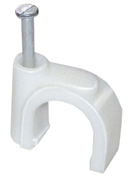 Скоба 12мм круглая пластиковая (20шт) IEK