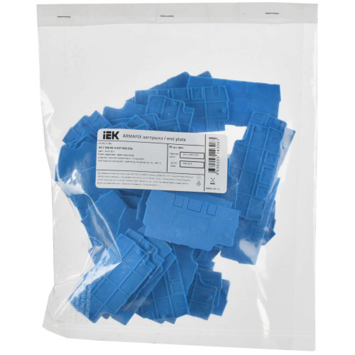 ARMAFIX Заглушка EPCX2.5-3 BU для колодки клеммной CX2.5-3 синяя IEK