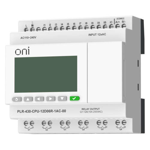ПЛК 430 Модуль ЦПУ 12 DI 6 RO 220В AC с экраном ONI