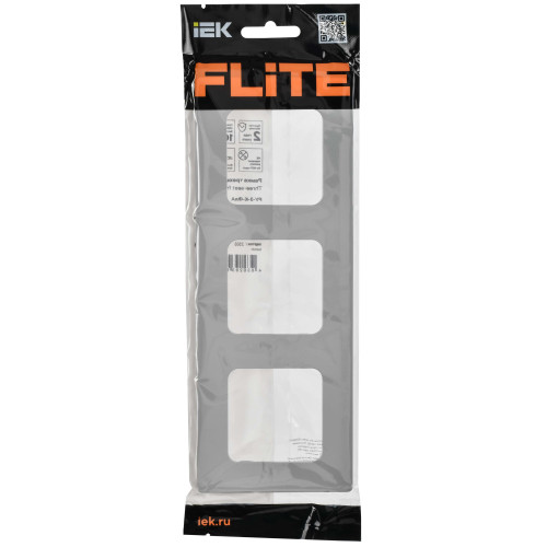 FLITE Рамка 3-местная РУ-3-К-ФлА алюминий IEK FLITE Рамка 3-местная РУ-3-К-ФлА алюминий IEK