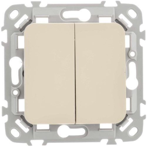 FLITE Выключатель 2-клавишный 10А ВС12-1-0-ФлСл сливочный IEK FLITE Выключатель 2-клавишный 10А ВС12-1-0-ФлСл сливочный IEK