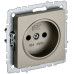 BRITE Розетка 1-местная без заземления без защитных шторок 10А РС10-1-0-БрШ шампань IEK