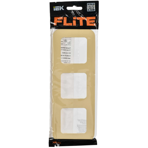 FLITE Рамка 3-местная РУ-3-А-ФлН навахо IEK