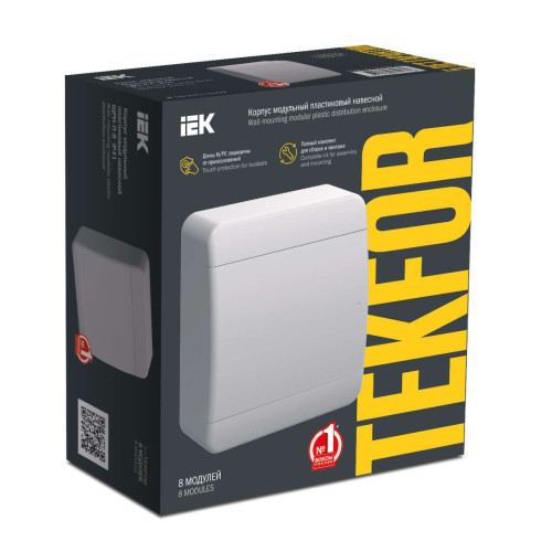 TEKFOR Корпус пластиковый ЩРН-П-8 IP41 белая дверь IEK