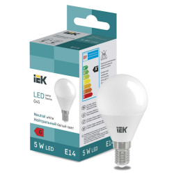 LED Globe G45 400lm 4000K E14 IEK