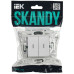 SKANDY Выключатель 2-клавишный с индикацией 10А SK-V09W арктический белый IEK