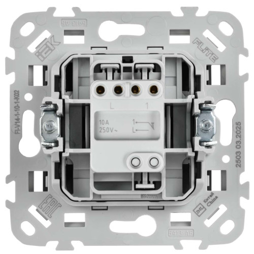 FLITE Выключатель 1-клавишный кнопочный 10А ВС11-2-0-ФлЧ черный IEK FLITE Выключатель 1-клавишный кнопочный 10А ВС11-2-0-ФлЧ черный IEK