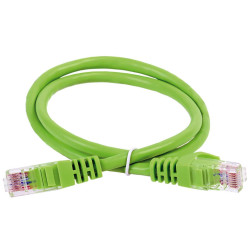 ITK Коммутационный шнур (патч-корд) кат.6 UTP PVC 0,5м зеленый