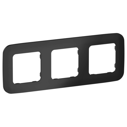 FLITE Рамка 3-местная РУ-3-А-ФлЧ черный IEK